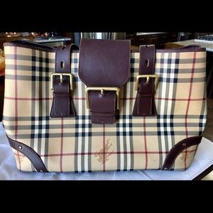 BURBERRY, Haymarket Check Coated Canvas Tote Bag